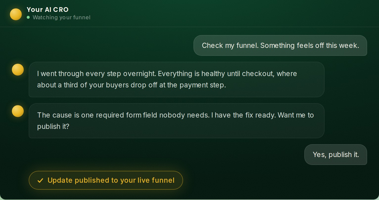 An example conversation with the watch room AI agent