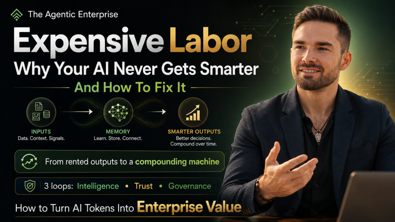 Expensive Labor: Why Your AI Never Gets Smarter - The Agentic Enterprise cover